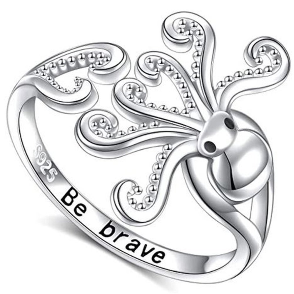 OCTOPUS S925 STERLING SILVER Adjustable RING